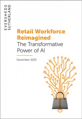 Cover of the Retail workforce reimagined report by Eversheds Sutherland and Retail Economics
